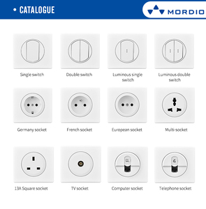 Interruptor y Enchufe Estándar Europeo para el Hogar, Sin Tornillos, de 1 o 2 Vías, Interruptor de Pared de 2 Polos para Uso Residencial - Product Image 6