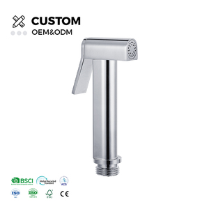 GEE-N Wholesale Bathroom Silver Shattaf Hand Held <strong>Bidet</strong> <strong>Spray</strong> High Pressure <strong>Toilet</strong> Brass Sprayer - Product Image 1