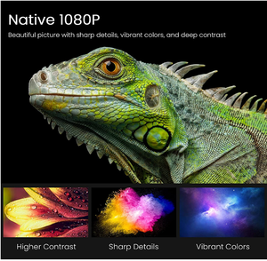 Projecteur LCD vidéo intelligent pour téléphone Android <span class=keywords><strong>de</strong></span> <span class=keywords><strong>qualité</strong></span> OEM, home cinéma 1080P, avec HDMI, USB, AV, WIFI, BT - Product Image 6