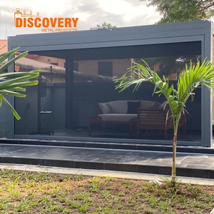 Pérgola Moderna de Lujo para Exteriores con Revestimiento de Aluminio |   Gazebo de Jardín con Luces LED Resistente a <span class=keywords><strong>la</strong></span> Lluvia para el <span class=keywords><strong>Mercado</strong></span> Estadounidense - Product Image 6