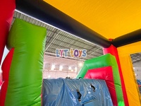 Structure gonflable professionnelle avec toboggan, 15 ans d'expérience, idéale pour les opérations de parcs à thème