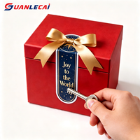 Autocollants personnalisés Joyeux Noël et Joyeuses Fêtes en feuille d'or, étanches, autocollants adhésifs pour sceller les cadeaux, pour emballages cadeaux et enveloppes