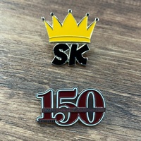Fabrication en gros d'insignes en métal épingles en émail minimum bas épingles de revers de logo personnalisé pour sacs chapeau vêtements