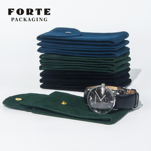 FORTE Watch Jewelry Drawstring Bag Velvet Watch Pouch Custom Watch Storage Bag Travel <b>Accessories</b> 3 Colors - Product Image 2