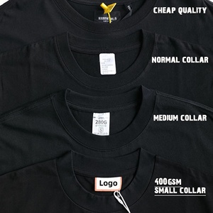 Camiseta de Alta Calidad de 400g con Cuello Ajustado, Estilo Urbano, 100% Algodón, para Hombre, Lisa, para Impresión Personalizada - Product Image 5