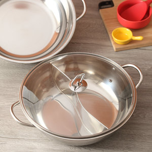 Marmite à <span class=keywords><strong>fondue</strong></span> grande capacité en acier inoxydable 201, design moderne, ustensile de cuisine, marmite Shabu Shabu pour cuisinière à <span class=keywords><strong>induction</strong></span>, soupe et légumes - Product Image 1
