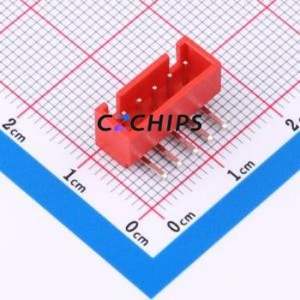 W254110K-5PR2123 Wire-to-Board Pin Header Bent Lead Through Hole,P=2.5mm Connector 1x5P 2.5mm Right Angle Insert XHB - Product Image 1