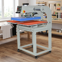 Presse à chaud pneumatique double station avec plaque chauffante coulissante, machine de transfert thermique par sublimation multi-tailles pour tissus