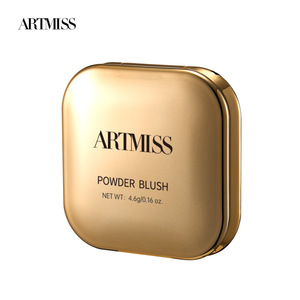Colorete en Polvo Transfronterizo de Larga Duración, Fácil de Aplicar, Acabado Mate Perlado, Maquillaje Nude Estilo Juvenil, Empaque Dorado 4.6g - Product Image 5