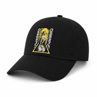 Casquette de baseball 6 panneaux en coton lavé avec broderie 3D en mousse motif léopard Cyberpunk Anime, réglable, protection solaire, style streetwear, pour hommes et femmes