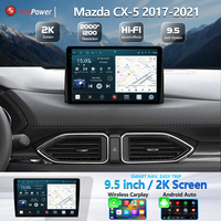 Autoradio rouge HI-FI pour Mazda CX-5 2017-2021 9.5 pouces 2k écran Android lecteur DVD de voiture 2din DSP Carplay GPS Navigation
