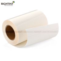 Rouleaux d'autocollants en papier transparents autocollants personnalisables de 210 mm x 50 m, imperméables, à une face, en PET, activables à l'eau