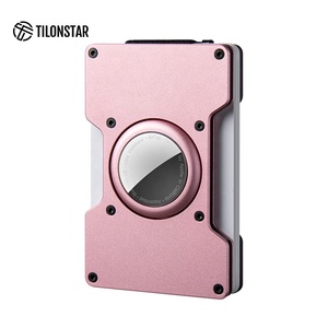 TILONSTAR TVC700 Built-in Case for AirTag Deluxe Money Clip Slim Business Metal Wallet Credit <b>Card</b> Holder for Daily Life - Product Image 1