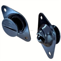 Nouveaux boutons Foracing en acier Dzus 5/16'' .550'' Reach noirs auto-éjectables pour fixations de carrosserie de voiture de course Sprint