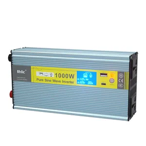 Custom 1000W 12 24 48 Volt DC to AC 110 220 Volt Car Power Inverter Pure Sine Wave Vehicle Battery Converter with Dual Socket