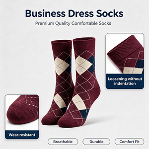 Chaussettes <span class=keywords><strong>pour</strong></span> neuropathie, chaussettes diabétiques en coton sans couture, douces, confortables, non contraignantes, améliorant <span class=keywords><strong>la</strong></span> <span class=keywords><strong>circulation</strong></span> sanguine, chaussettes habillées - Product Image 2