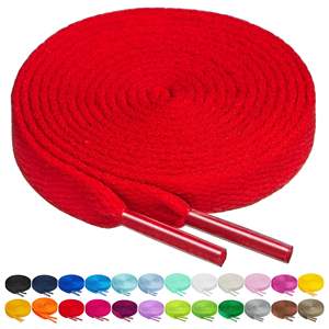 Lacets plats à haute élasticité, couleur personnalisée, polyester durable, design large pour le sport et les vêtements décontractés, marque VeloxSoles - Product Image 1