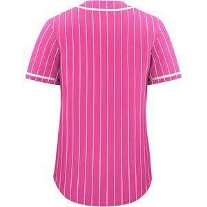 Pinstripe Baseball Jersey Unisex Short Sleeve Moisture Wicking Sports Uniform Regular Fit - Product Image 2