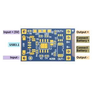 Type-c/micro /mini USB 5V 1A 18650 <span class=keywords><strong>TP4056</strong></span>ที่ชาร์จแบตเตอรี่ลิเธียมโมดูลชาร์จบอร์ดที่มีฟังก์ชั่นคู่ - Product Image 6