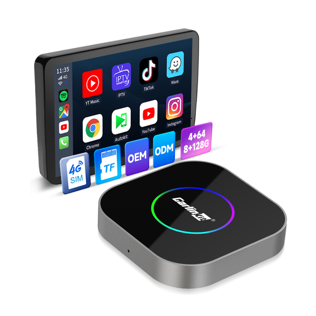 Carlinkit AI Box TV Box Carplay S2B SM6115 8G 128G Wireless Carplay Android Auto Adapter Built-In Speaker Split Screen Dongle