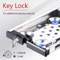 Unestech ST8214 Enclosure Mobile in Alluminio Antiurto per SSD/HDD SATAIII da 2,5 Pollici