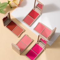 Palette de blush et de contour 2-en-1 OEM, crème et poudre, imperméable, longue tenue, haute pigmentation, sculpteur de joues, blush à marque privée