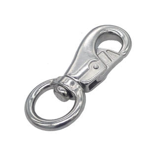 Mousqueton en acier inoxydable poli avec anse en S de 15 mm, pivotant, pour connexion rapide et sécurisée - Product Image 3