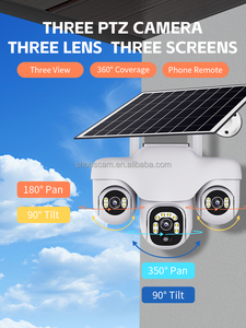 Shoocam Nhà Máy Trực Tiếp CCTV Hai Cách Âm Thanh Không Thấm Nước Điều Khiển Từ Xa 3 Ống Kính V380 Pro Wifi/4G Năng Lượng Mặt Trời Điện PTZ IP Camera An Ninh - Product Image 5