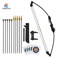 Ensemble de tir complet pour débutants Piaoyu avec flèches en métal, flèches à ventouse, protège-bras, sac à flèches et cible en papier, cadeau idéal pour les enfants