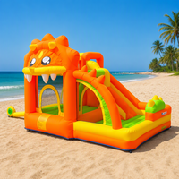 Château gonflable commercial en PVC durable de 0,55 mm d'épaisseur, certifié CE, garantie 3 ans, combo château gonflable et trampoline pour fêtes