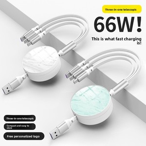 Compatible avec la charge rapide, câble <span class=keywords><strong>USB</strong></span>-C//<span class=keywords><strong>USB</strong></span>-A/Micro <span class=keywords><strong>USB</strong></span> trois-en-un, design rétractable multifonctionnel - Product Image 3