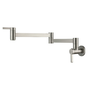 Robinet de cuisine en laiton, haute qualité, moderne, luxe, deux poignées, extensible, pliable, mural, remplissage de Pot, robinet de cuisine - Product Image 4