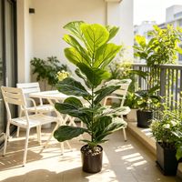 Plantes artificielles en pot Monstera, Palmier, Bananier, Grands arbres tropicaux en soie pour la décoration de la maison, du bureau, de l'hôtel, Vente en gros, Logo personnalisé
