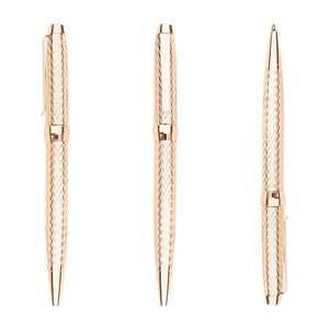 Stylo bille en métal gravé personnalisé, vente en gros, stylo roller promotionnel rose doré, stylo professionnel pour cadeaux d'affaires - Product Image 1