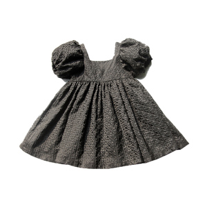 OEM ODM Vente à chaud Vente en gros Robes décontractées été noires à manches courtes pour maman et moi Tenues assorties pour la famille pour la fête d'anniversaire - Product Image 6