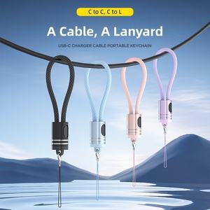 Cable de Carga Personalizado con Molde PD de 27 W, Tipo-C a L, con Cordón de Nailon y Llavero, con Carga Rápida para <span class=keywords><strong>iPhone</strong></span> <span class=keywords><strong>14</strong></span> y 13 Pro - Product Image 3