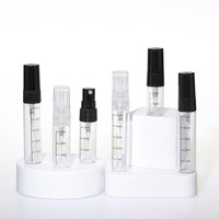 Flacon en verre de 2ml 3 5 10 avec testeur de parfum gradué Échelle de mesure d'échantillon en verre de voyage Flacon de parfum Flacons pulvérisateurs en verre
