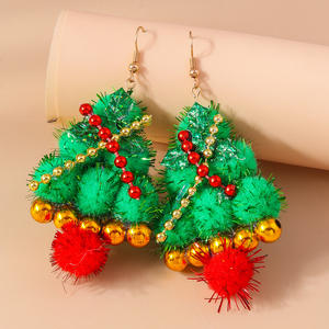 Boucles d'oreilles de noël arbre de noël pendentif boucles d'oreilles femmes festival jour nouvel an fête décoration cadeau de noël - Product Image 2