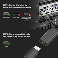 Adaptador HDTV 4K para Macho DP1.2, Pantalla de Ordenador, PVC Chapado en Oro, Audio Profesional, Compatible con Dell, Pasivo 3840x2160