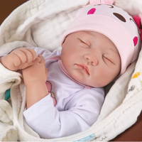 Jouets en peluche pour filles, maison de poupées reborn, puzzles en silicone pour bébés, poupée reborn miniature en silicone à corps entier