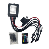 Kit d'éclairage de jante LED RGBW Lumina à 4 rangées, 140W 18800LM, haute luminosité, avec contrôle par application, pour camion, SUV, tout-terrain, étanche