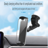 Dudukan Mobil Mini yang Dapat Disesuaikan, Sudut Lebih Lebar, Universal, Penyangga Tablet PC Logam dengan Suction Cup untuk Kaca Depan