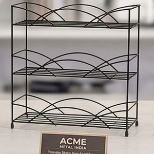 Cabinet <b>Spice</b> <b>Rack</b> 3 Tier Black Powder Coated Shelving <b>Racks</b> Rectangle Storage <b>Organizer</b> Kitchenware Item for Multipurpose - Product Image 5