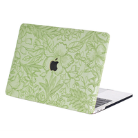 Casing Kulit PU Custom Motif Bunga untuk MacBook Neo Air 13 A3404 A18 Penutup Laptop