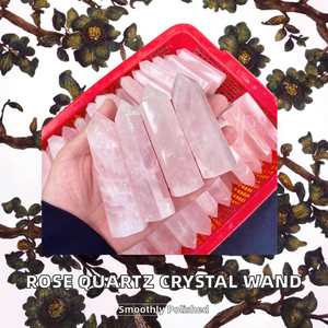 Polished Rose Quartz <b>Crystal</b> Tower Point <b>Wand</b> Pink Healing Stone Home Decoration - Product Image 2