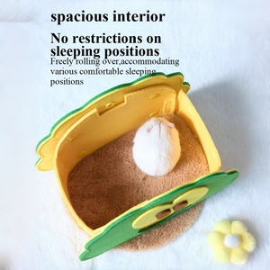 Casa para Hámster Ecológica de Fieltro, Ligera, Cómoda y Duradera, Túnel de Dibujos Animados, Escondite, Cama Portátil para Mascotas Pequeñas, Chinchilla - Product Image 4