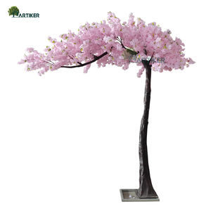 Mini árbol artificial para decoración de entrada, maceta para interior, rosas y árboles, arco rojo para exteriores - Product Image 1