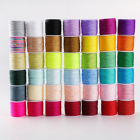 Cordon de macramé en satin tressé à la main de 0,8 mm, 100 % nylon, écologique, 110 yards, nœud chinois, fournitures de fabrication de bijoux DIY pour sacs