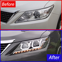 Ensemble de phares LED KGKB pour Toyota Camry XV50 7ème génération 2012-2014, mise à niveau avec lentille de projecteur double U, clignotant, Plug & Play