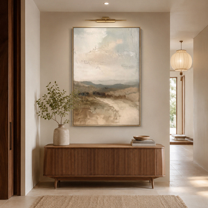 Wabi Sabi Wall Art Neutral Abstract Beyond the Silent Hills Oil Painting Textured Paintings and Wall Arts <b>for</b> Home Decor - Product Image 1